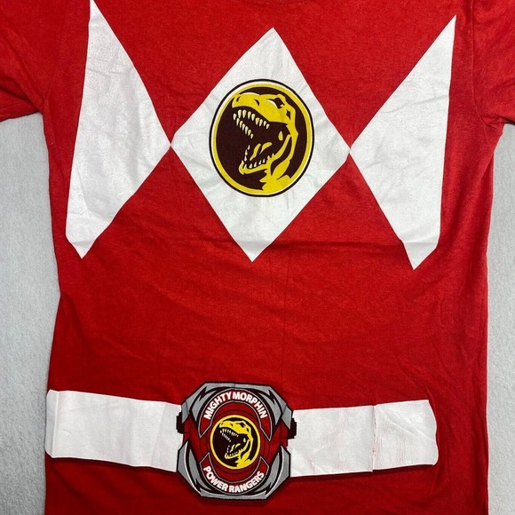 Power Rangers Red Ranger Graphic Tee Thrifted Vintage Style Size M - Picture 2 of 10